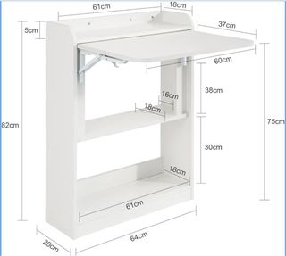 Escritorio plegable blanco