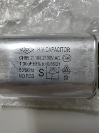 Condensador H.V. Capacitor 1.00µF 2100V AC
