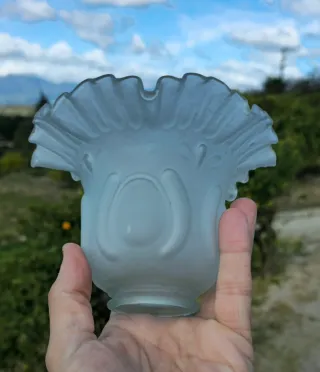 5 tulipas de cristal esmerilado