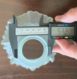 5 tulipas de cristal esmerilado