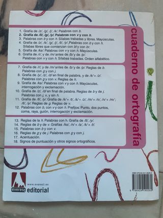Cuaderno de ortografía 2, Educación Primaria
