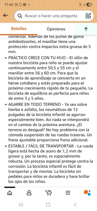 Bici sin pedales rosa RENNMEISTER