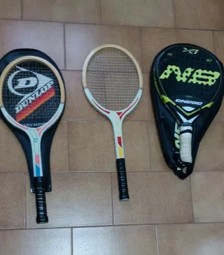 Lote 3 Raquetas Tenis y Pádel