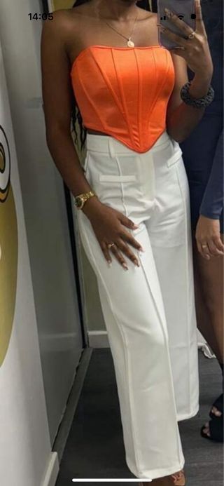 Pantalón blanco ancho