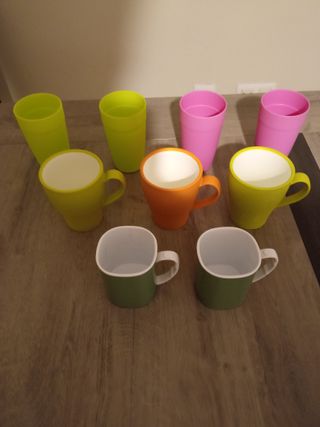 Juego Vajilla Camping 24 Piezas Plástico