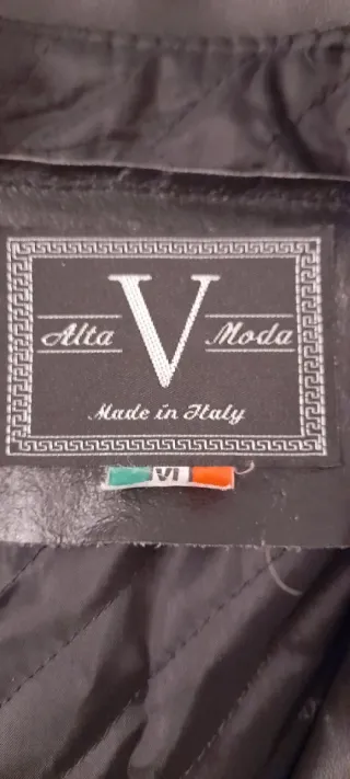 Chaqueta bomber oversize de cuero negro italiana