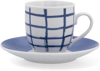 Quid Kansas Set 6 Tazas Con Plato Porcelana Apto M