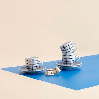 Quid Kansas Set 6 Tazas Con Plato Porcelana Apto M