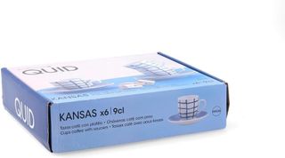 Quid Kansas Set 6 Tazas Con Plato Porcelana Apto M
