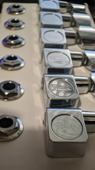 6 Clavijas Cromadas Fender Nuevas