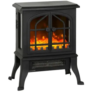 Chimenea Eléctrica 900/1800W Negra