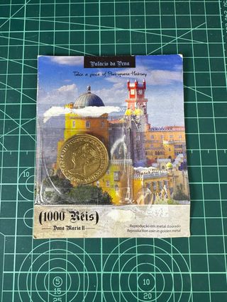 Moneda 1000 Reis Dona Maria II Portugal