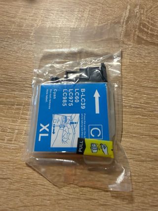 Cartucho Tinta Brother LC39 LC60 LC975 Cyan XL