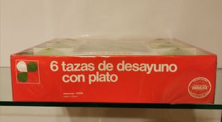 DURALEX VERDE VINTAGE TAZAS DESAYUNO - NUEVO