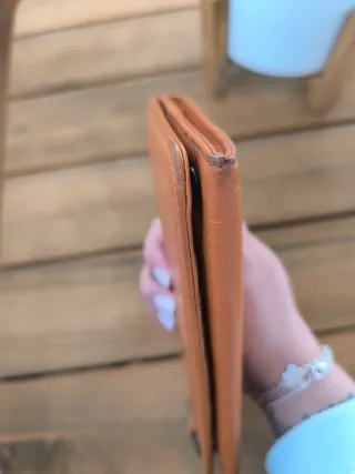 Cartera de piel naranja Mandarina Duck