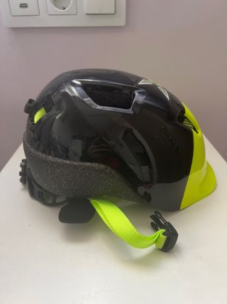 Casco Btwin Talla S Amarillo y Negro