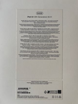 iPad Air 5ª Gen 64GB Morado + Funda Logi