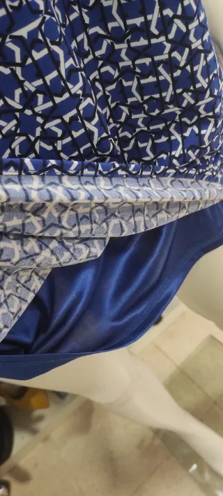 Vestido Cortefiel azul y blanco