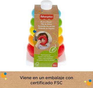 Fisher-Price Pirámide de aros Eco Juguete a base d
