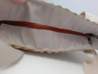 Capazo rafia simil cuero playa