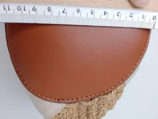 Capazo rafia simil cuero playa