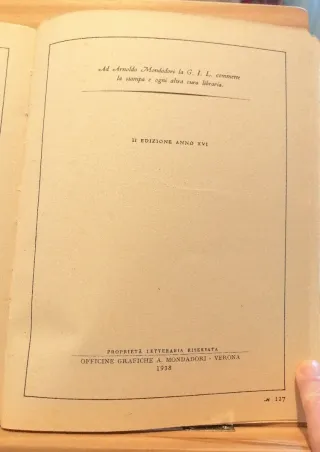 Il primo libro del fascista, ed. Mondadori, 1938