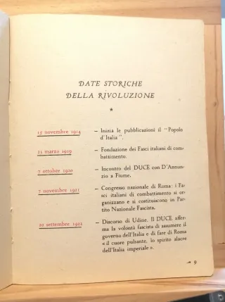 Il primo libro del fascista, ed. Mondadori, 1938