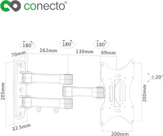 conecto Soporte de Pared para Dispositivos de TV/m