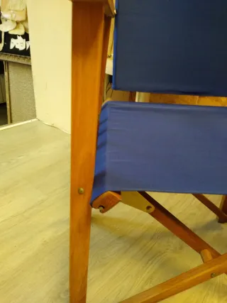 Sillón director plegable madera y tela