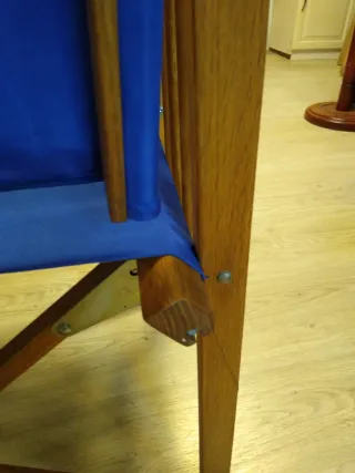 Sillón director plegable madera y tela