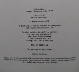 CRONOLOGÍA DEL MUNDO