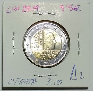 Moneda 2€ Luxemburgo 2014 Independencia