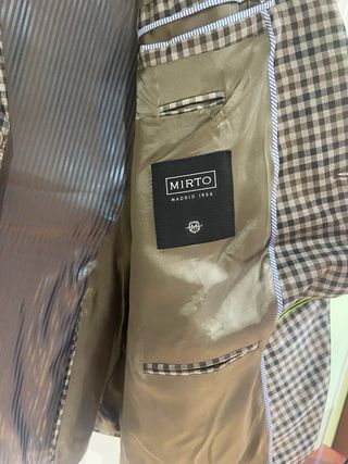 Americana Mirto Lana Gris y Marrón