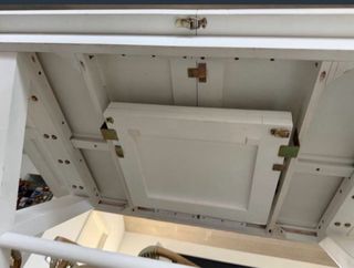 Mesa extensible madera blanca 150/200 y 4 sillas