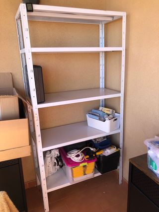 Estantería metálica blanca 5 baldas