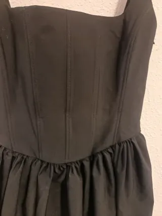 Vestido Corsetero Mini ZARA Negro Viral