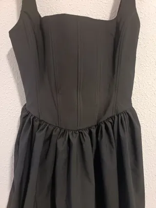 Vestido Corsetero Mini ZARA Negro Viral