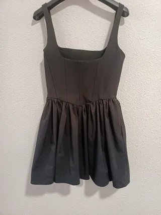 Vestido Corsetero Mini ZARA Negro Viral