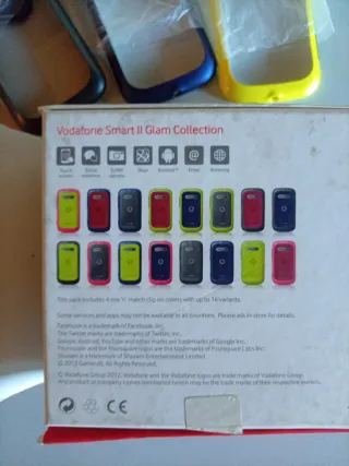 Carcasas Vodafone Smart II (Negro, Azul, Rosa)