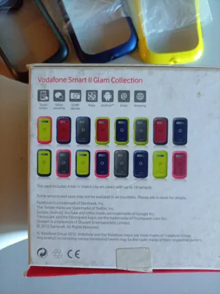 Carcasas Vodafone Smart II (Negro, Azul, Rosa)