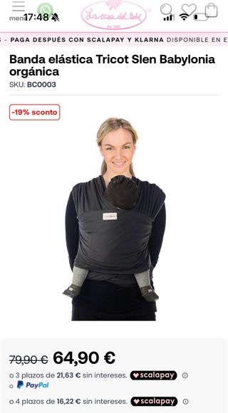 Fular elástico Babylonia Tricot Slén Orgánico