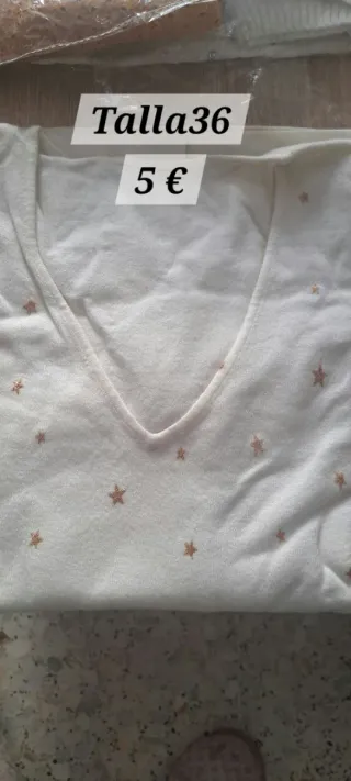 Jersey de cuello alto a rayas S