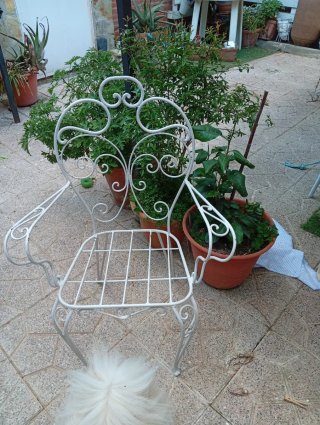 Sillas de forja para jardín.