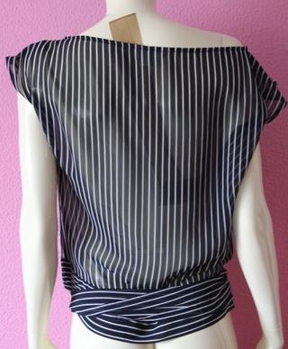 Blusa Zara Rayas Azul y Blanco