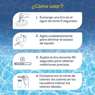 Tiras Reactivas 7 en 1 para Piscina y Spa – Medido