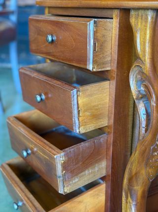 Escritorio Davenport Colonial Madera y Cuero