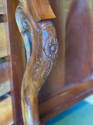 Escritorio Davenport Colonial Madera y Cuero