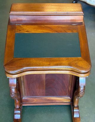 Escritorio Davenport Colonial Madera y Cuero