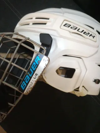 Casco de hockey Bauer blanco