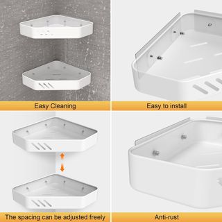 Ibergrif M34034W Estante para Ducha sin Taladros,